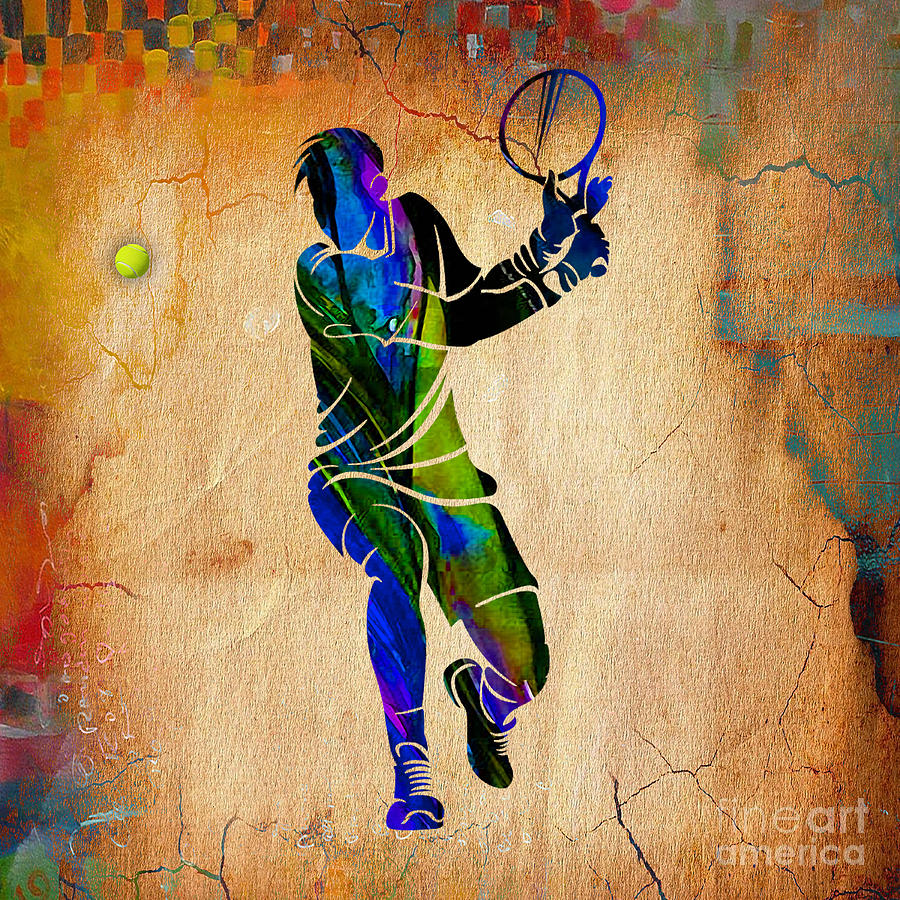 Mens Tennis #1 Mixed Media by Marvin Blaine