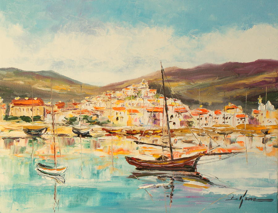 Mentone harbour #1 Painting by Luke Karcz