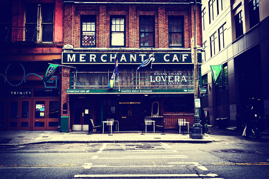 Seattle Photograph - Merchants Cafe #1 by Tanya Harrison