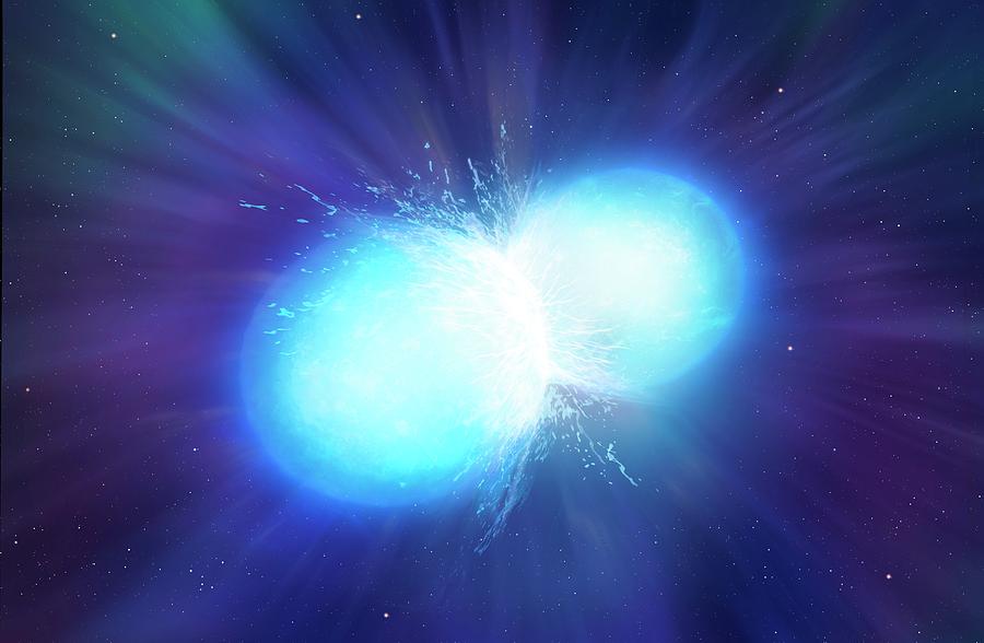 Merging Neutron Stars #1 Photograph by Mark Garlick/science Photo Library
