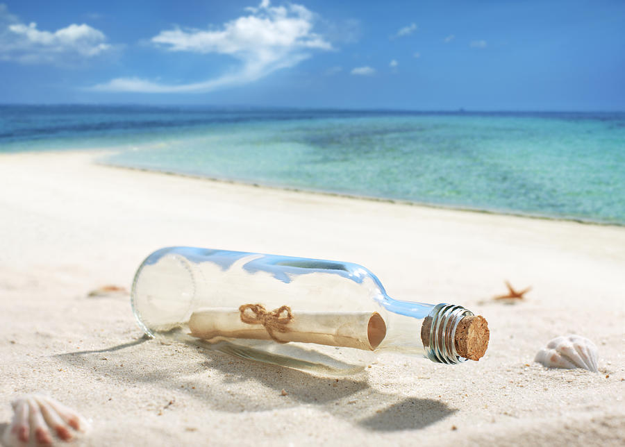 Message In A Bottle #1 Photograph by Ansonsaw