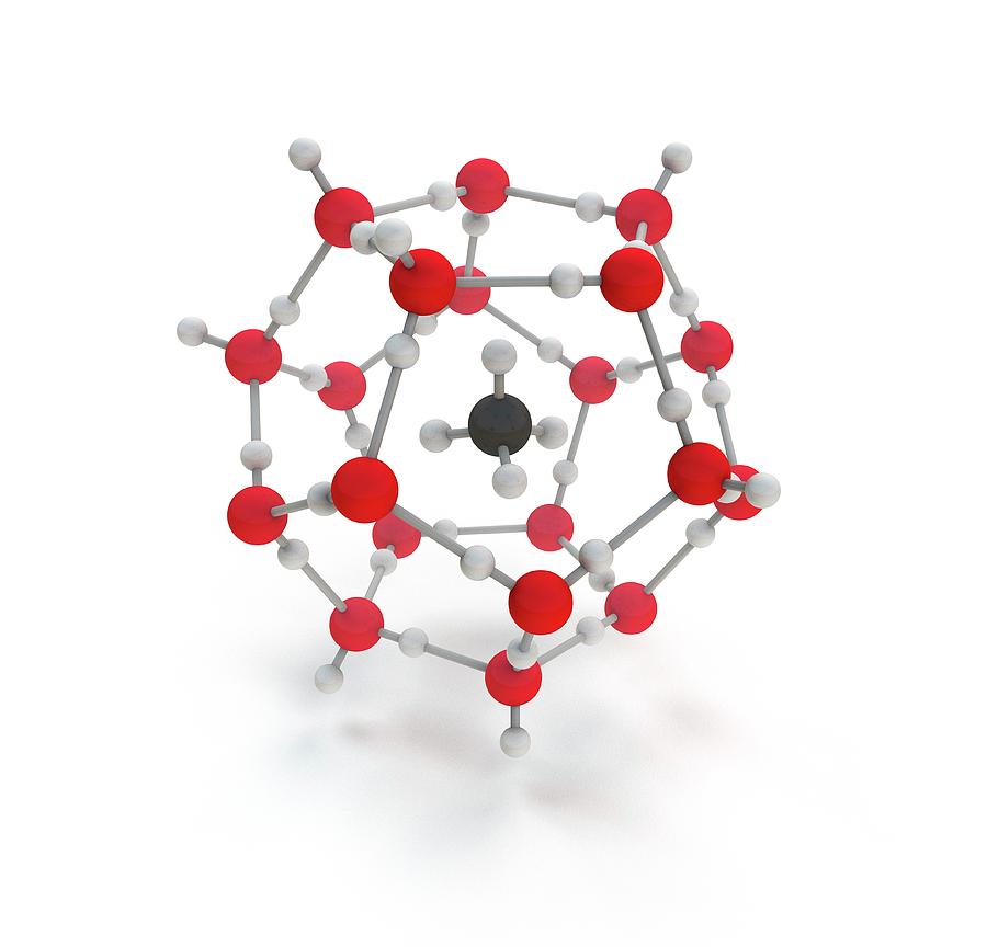 Methane Hydrate Molecule #1 by Mikkel Juul Jensen