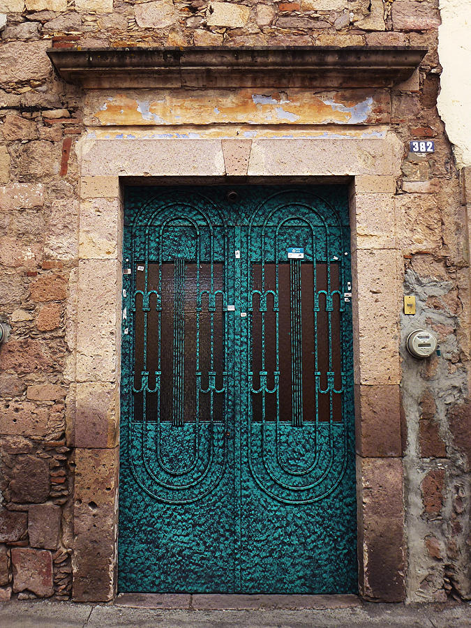Mexican Door 51 #1 Photograph by Xueling Zou