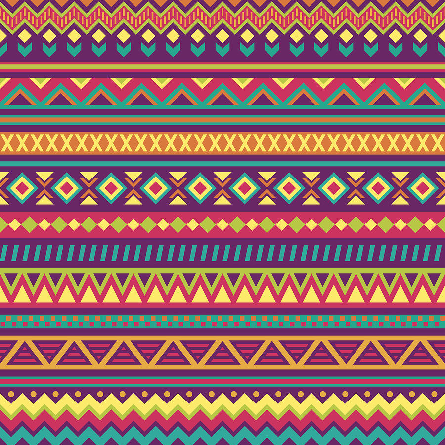 Mexican Folk Art Patterns #1 Drawing by Exxorian