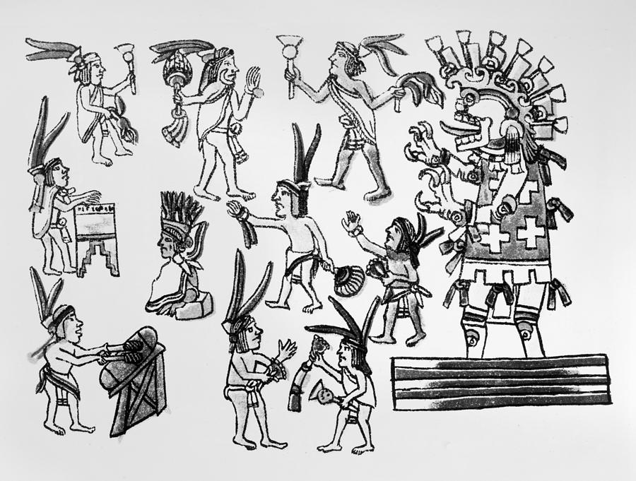 Music Painting - Mexico Aztec Ceremony #1 by Granger