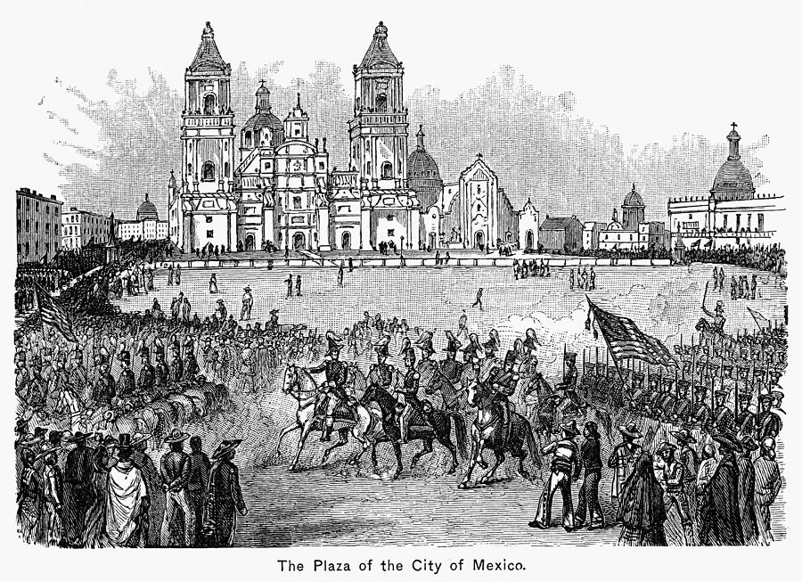 Mexico City, 1847 #1 Painting by Granger