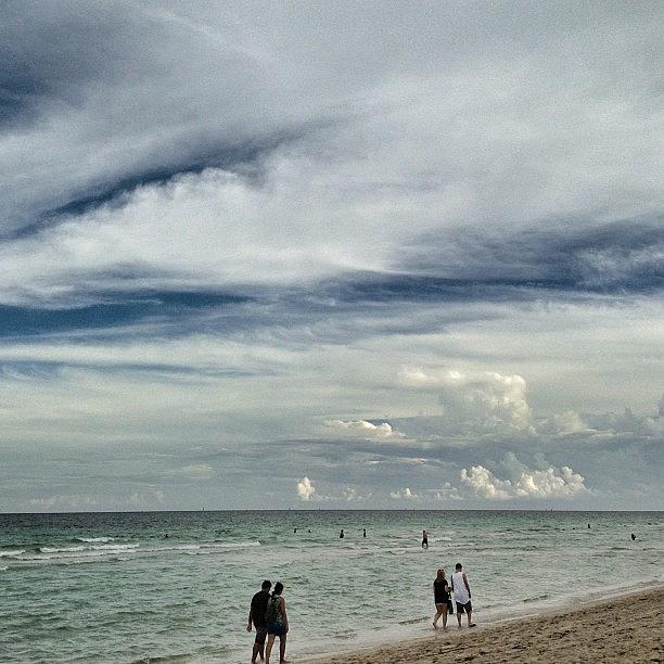 Nature Photograph - #miami #miami_beach #blue #sky #clouds #1 by Maria Lankina