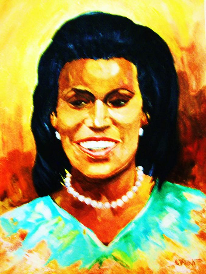 Michelle Obama Painting by Al Brown