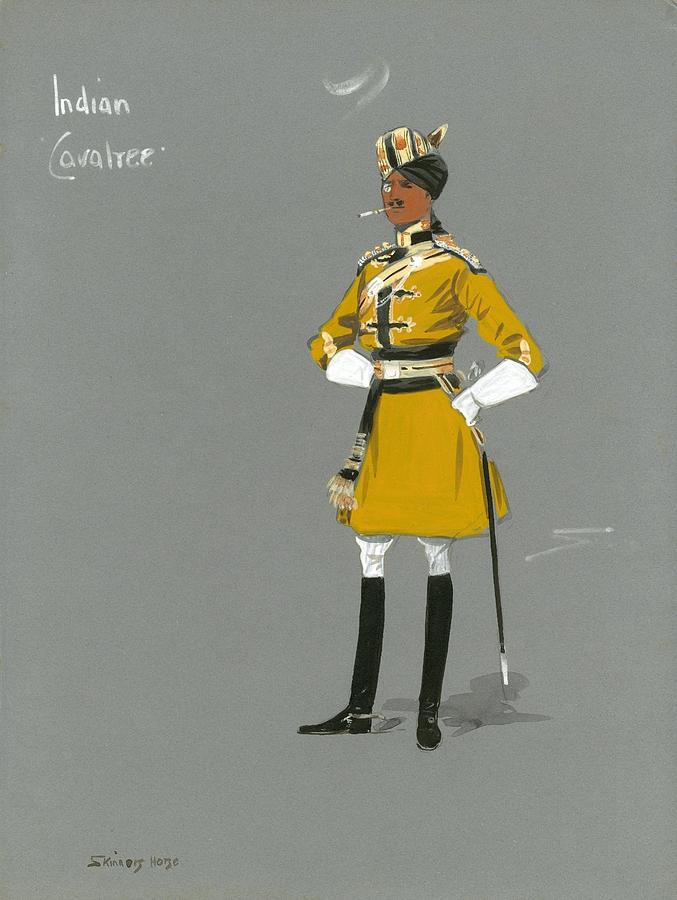 Military Uniform Caricatures #10 Painting by Celestial Images