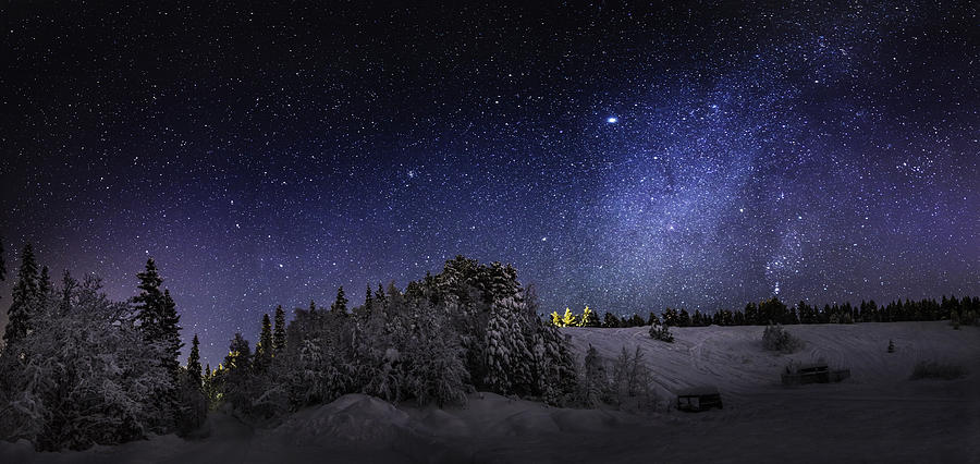 Milky Way Galaxy With Aurora Borealis Photograph by Panoramic Images ...