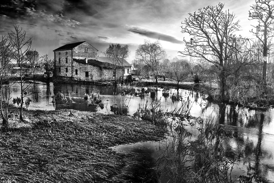 Architecture Photograph - Mill by the river #1 by Jaroslaw Grudzinski