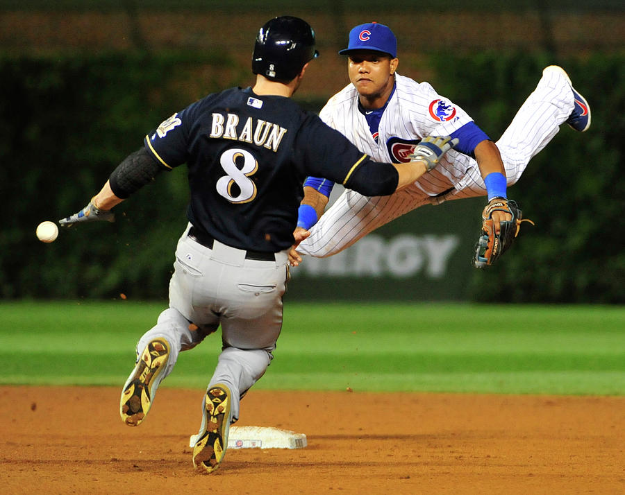 Milwaukee Brewers V Chicago Cubs Photograph by David Banks Milwaukee Brewers V Chicago Cubs Photograph by David Banks