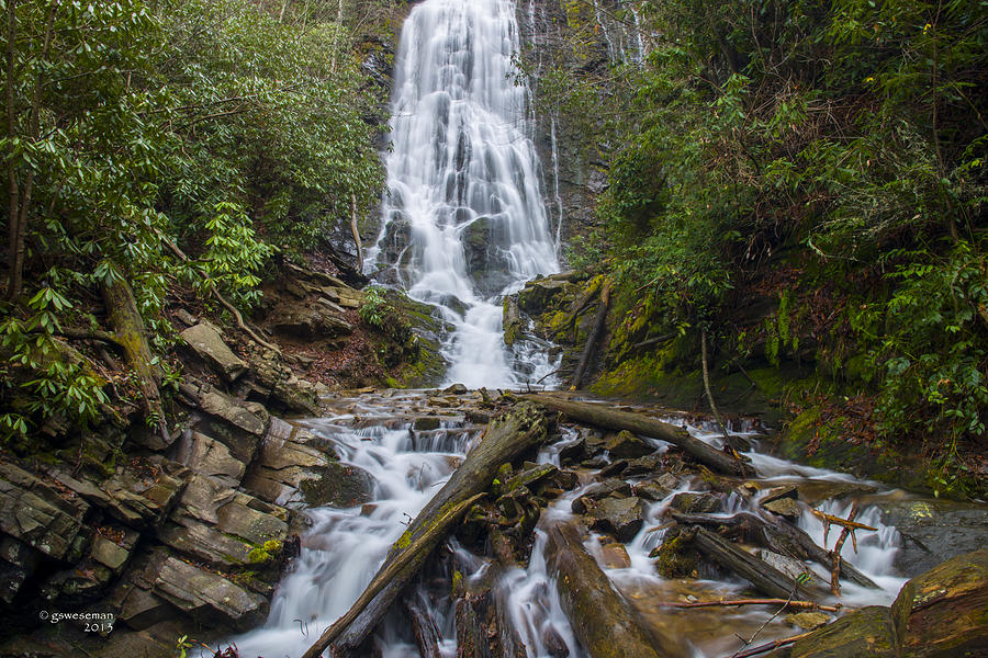Waterfall Photograph - Mingo Falls #1 by Greg Weseman