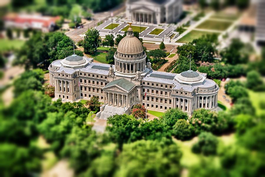 Mississippi State Capitol Aerial #1 Photograph by Jim Albritton
