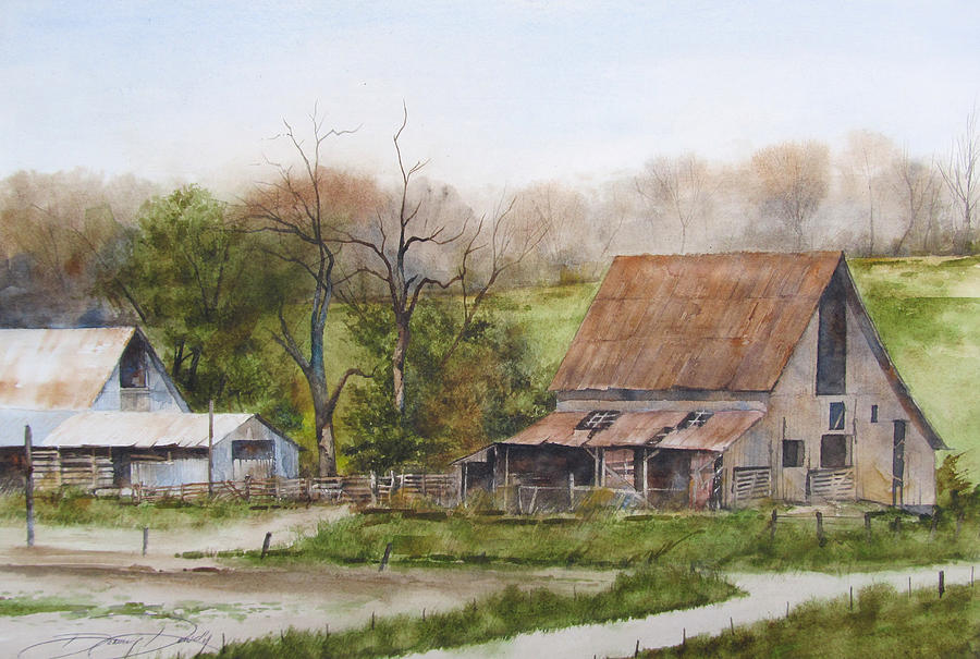 Barn Painting - Missouri Farm #1 by Denny Dowdy