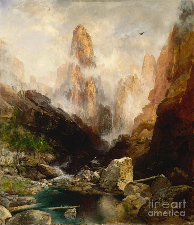 Thomas Moran Painting - Mist in Kanab Canyon Utah #1 by Celestial Images