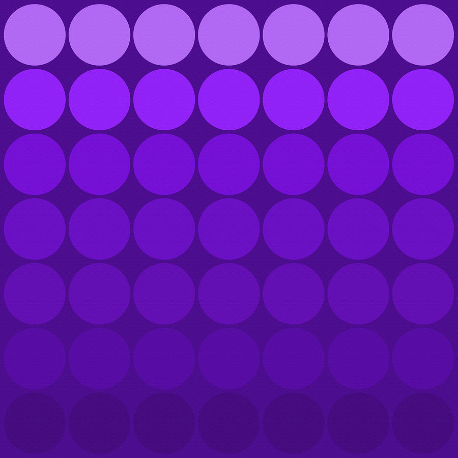 Mod Pop Mid-century Gradient Circles Purple Digital Art by Denise Beverly