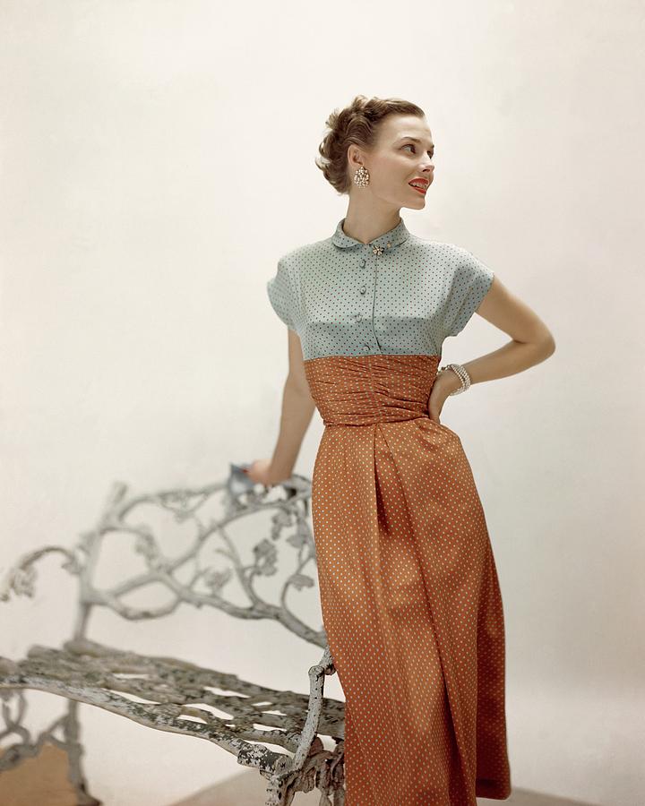 Model In A Polka Dot Dress #1 Photograph by Frances McLaughlin-Gill