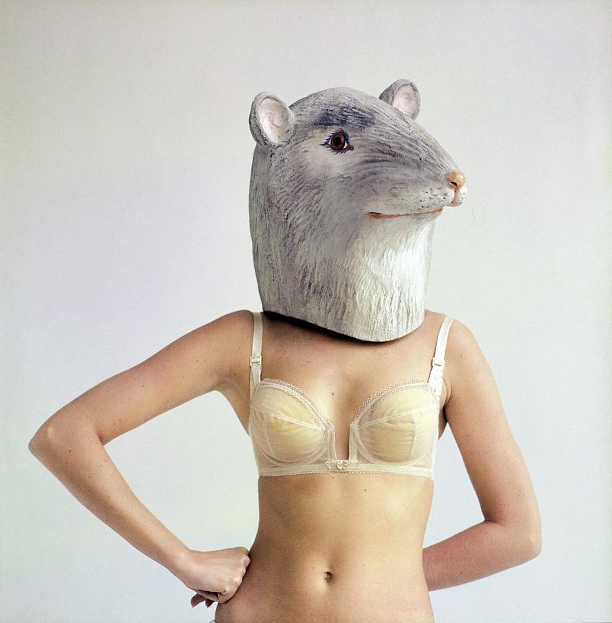 Model Wearing A Mouse Mask #1 Photograph by Gianni Penati