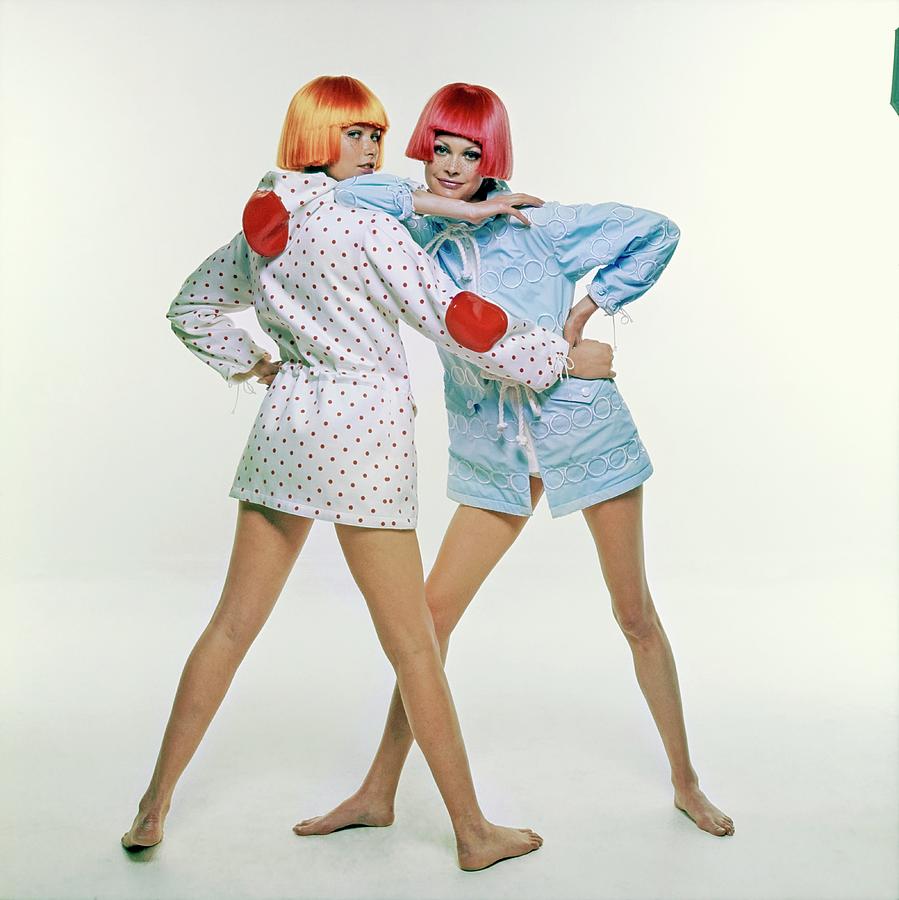 Models Wearing Andre Courreges Ensembles #1 Photograph by Bert Stern