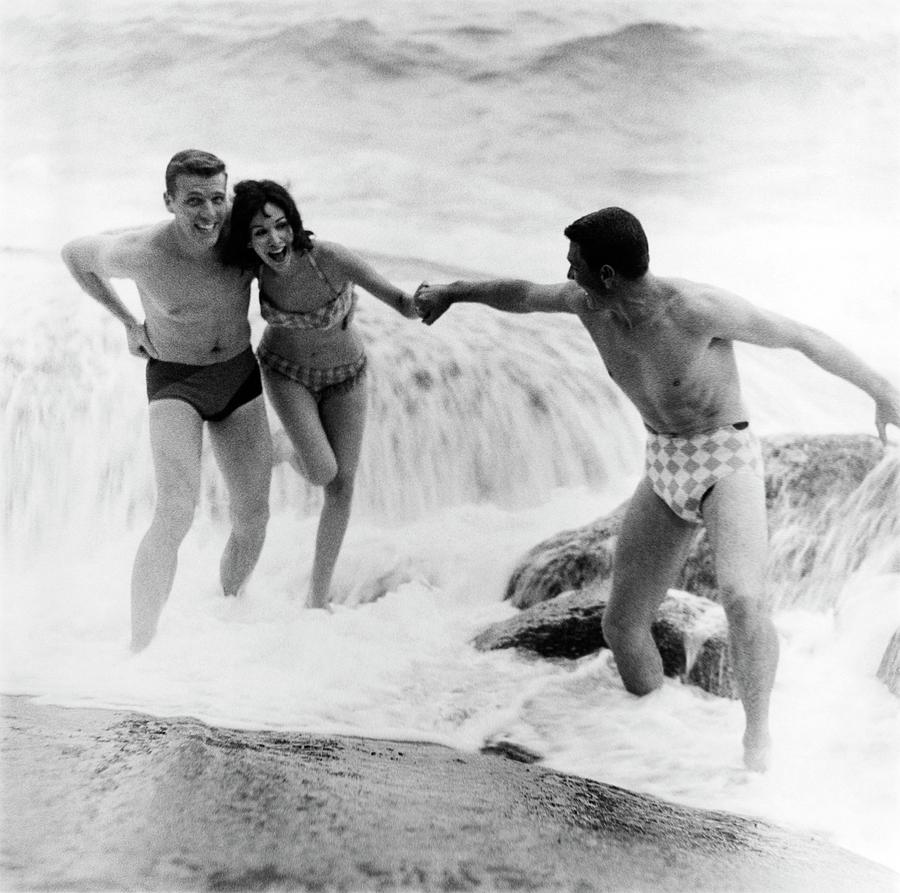 Models Wearing Swimwear Photograph by Richard Waite