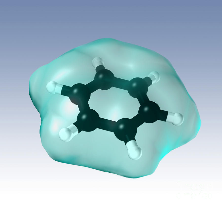 Molecular Model Of Benzene, Illustration #1 Photograph by Spencer Sutton