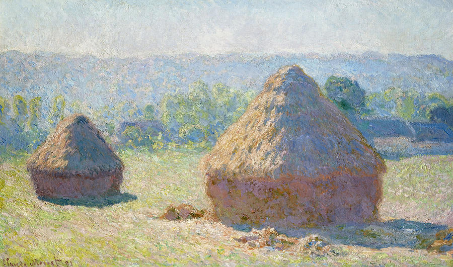 Monet Haystacks, 1891 #1 Painting by Granger
