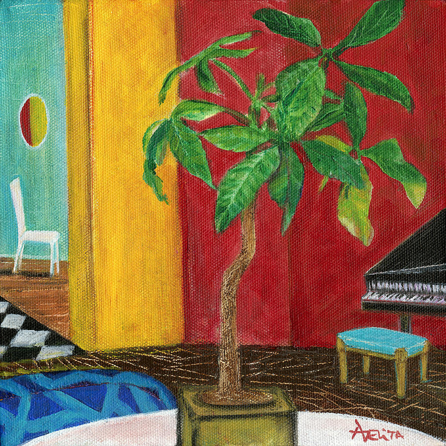 Money Tree In The Music Room Painting B