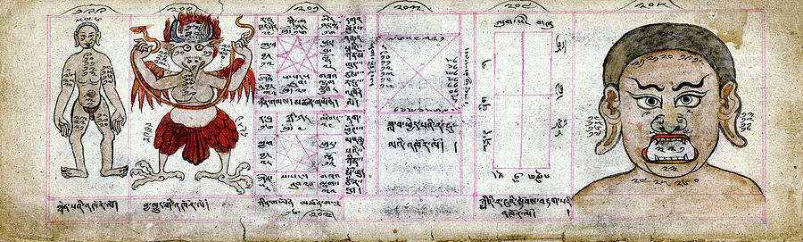 Chart Photograph - Mongolian Astrology #1 by National Library Of Medicine