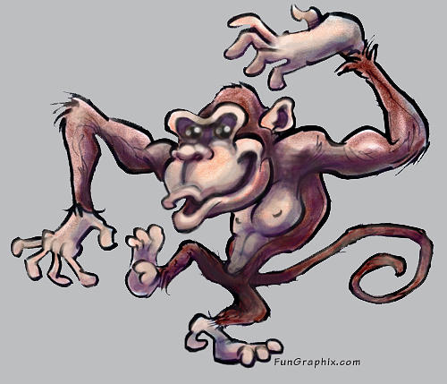 Monkey #1 Digital Art by Kevin Middleton