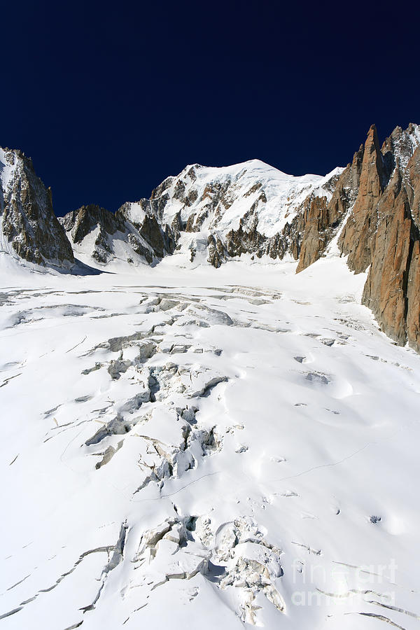 Mont Blanc massif and Mer de Glace glacier #1 Photograph by Antonio Scarpi