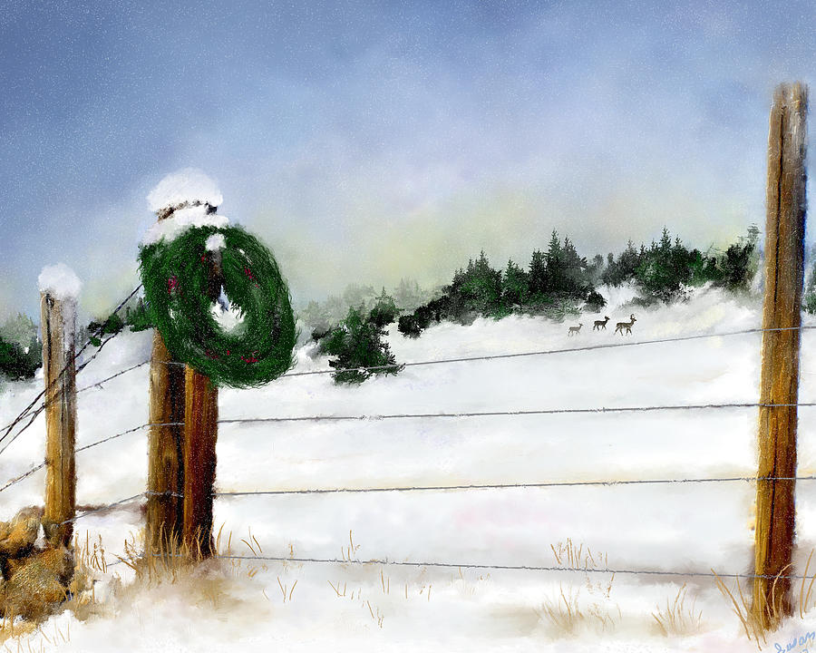 Montana Christmas #1 Painting by Susan Kinney