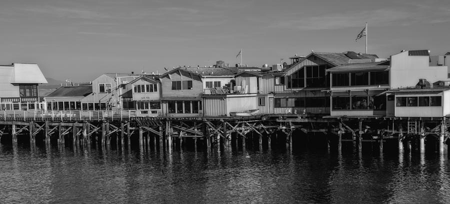 Black And White Photograph - Monterey Wharf #1 by Ron White