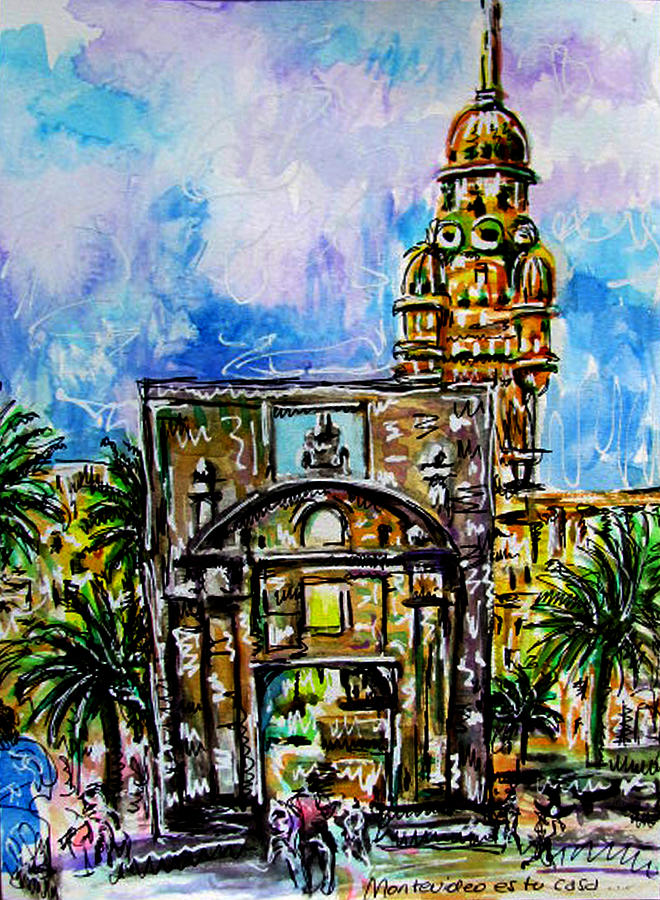 Watercolor Painting - Montevideo #1 by Douglas Durand