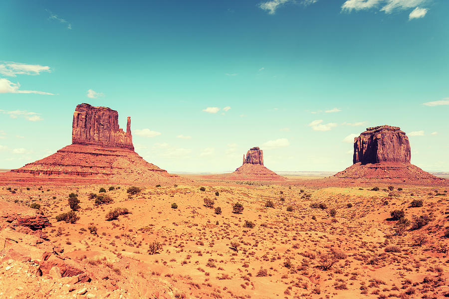 Monument Valley Panorama - Tribal #1 Photograph by Franckreporter