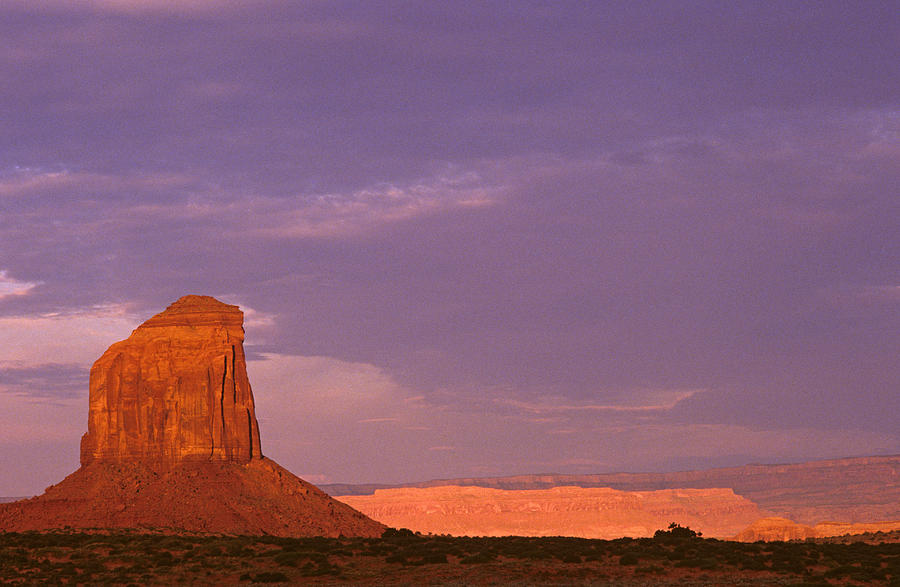 Nature Photograph - Monument Valley red rock formations at sunrise #1 by Jim Corwin
