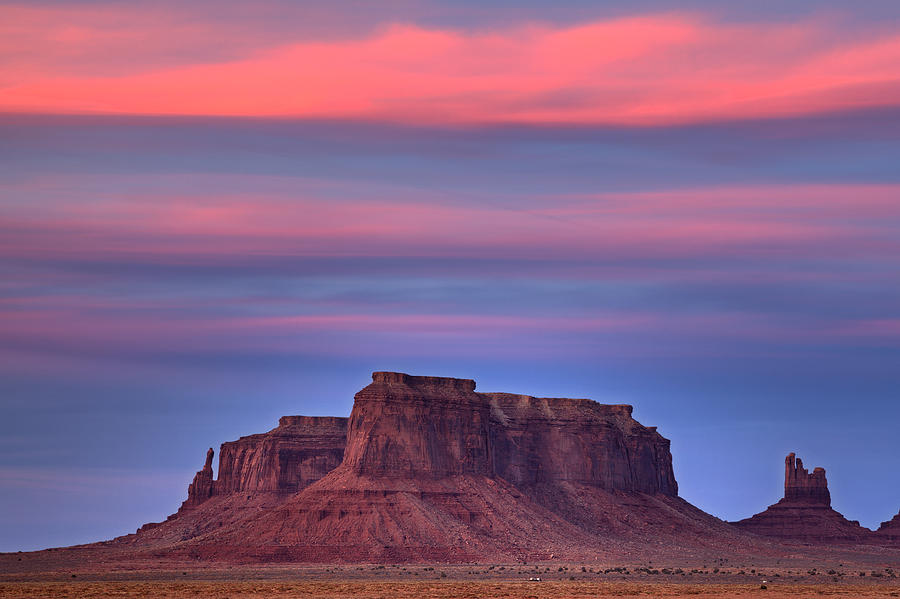 Sunset Photograph - Monument Valley Sunset #1 by Alan Vance Ley