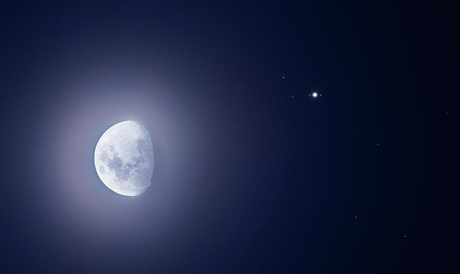 Moon And Jupiter #1 Photograph by Luis Argerich