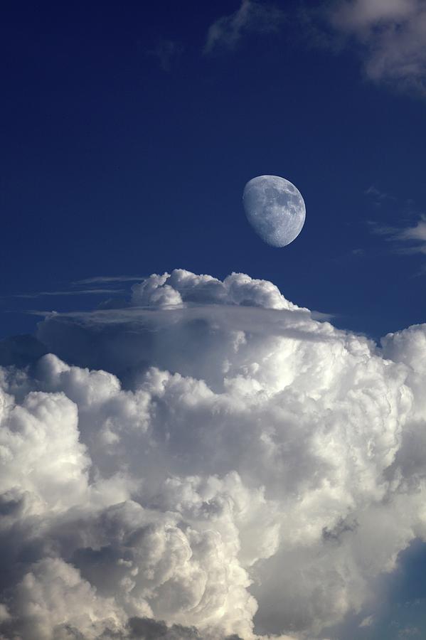 Moon In Cloudy Sky #1 Photograph by Detlev Van Ravenswaay