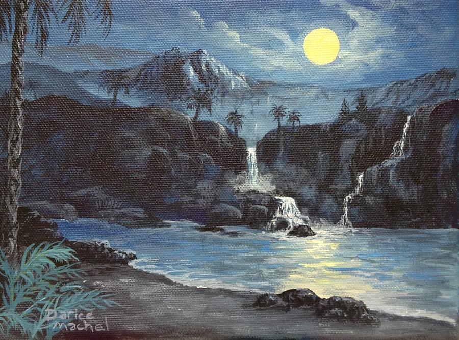 Moon Light Tropics #2 Painting by Darice Machel McGuire