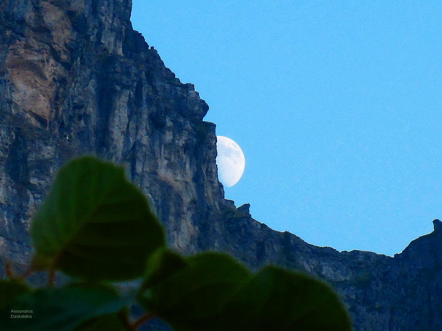 Moon Rising from the Mountain #2 Photograph by Alexandros Daskalakis