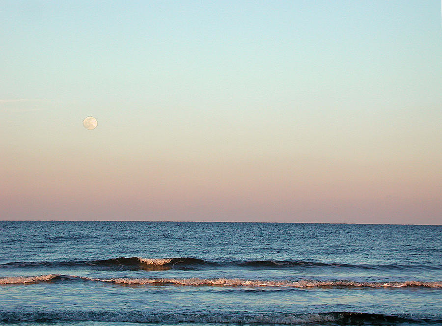 Moonrise over the Surf Photograph by Bob Richter - Fine Art America