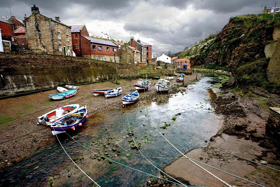 Moored Boats In Staithes  North #1 Photograph by John Short