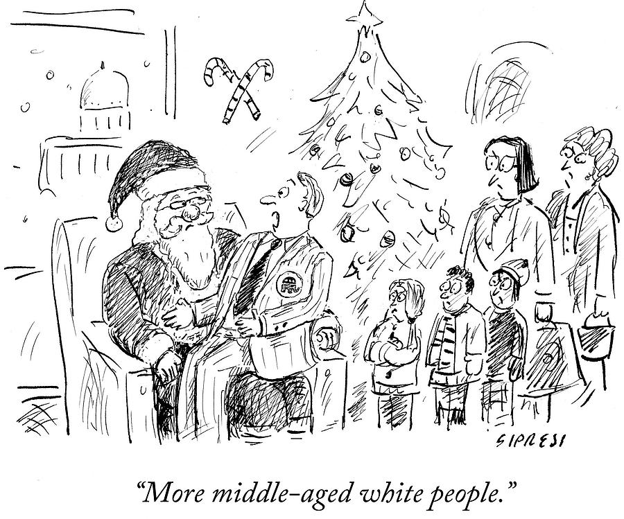 More Middle Aged White People #1 Drawing by David Sipress