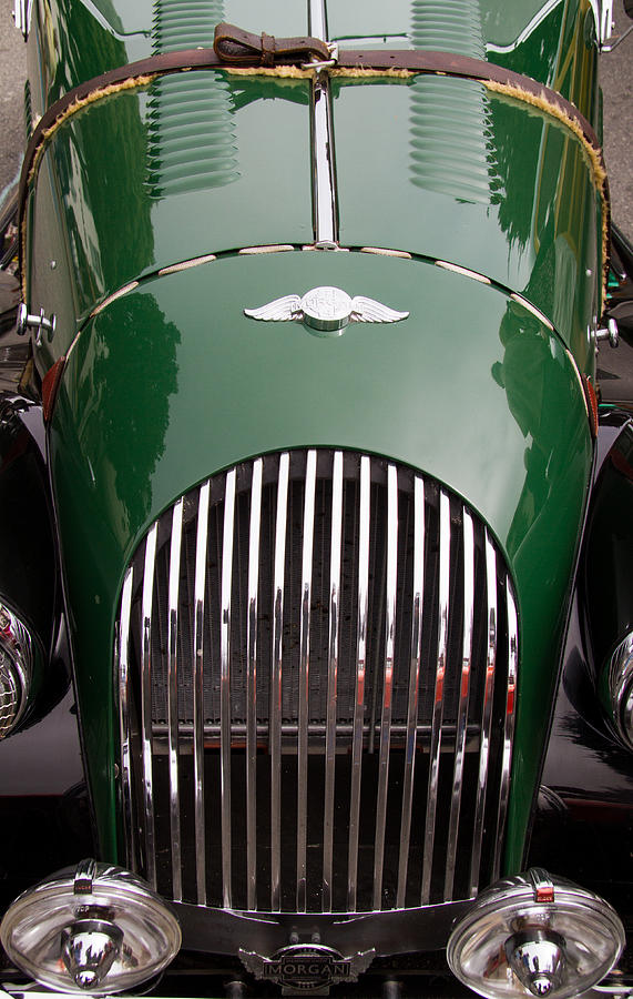 Morgan Plus 4 Grill and Hood Photograph by Roger Mullenhour - Pixels