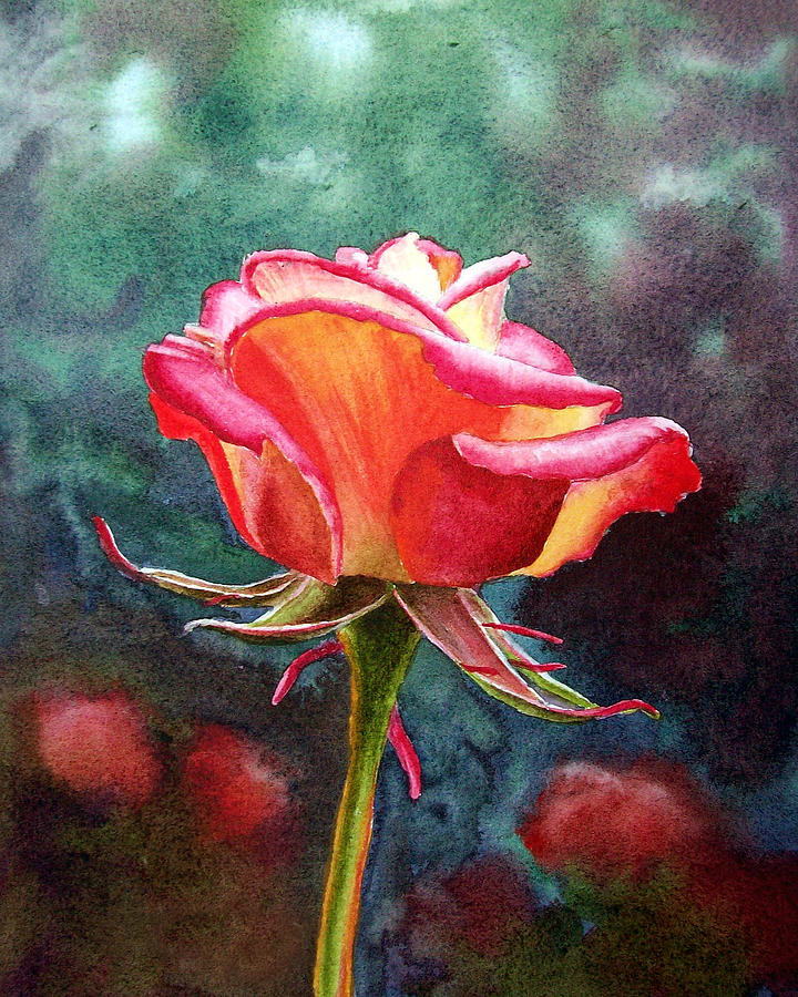 Morning Rose #1 Painting by Irina Sztukowski