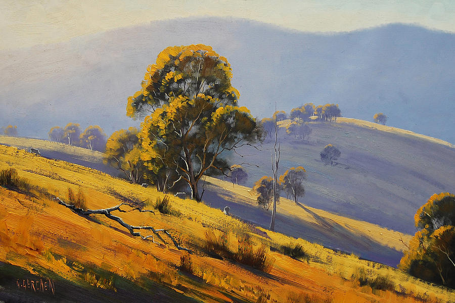 Farm Painting - Morning Sunlight  #1 by Graham Gercken