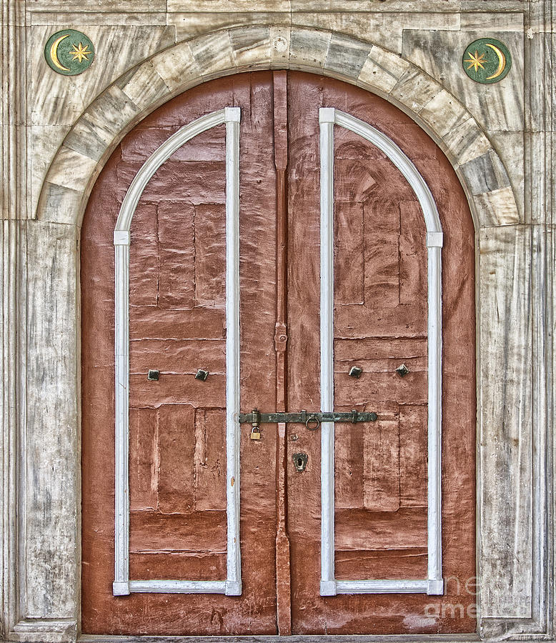 Mosque doors 09 #1 Photograph by Antony McAulay