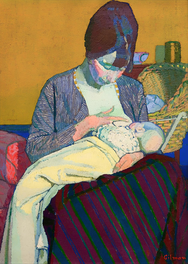 Vintage Painting - Mother and Child #1 by Mountain Dreams