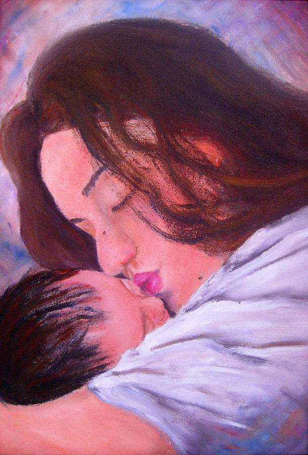 Jesus Christ Painting - Mother and Child #1 by Lyn Deutsch
